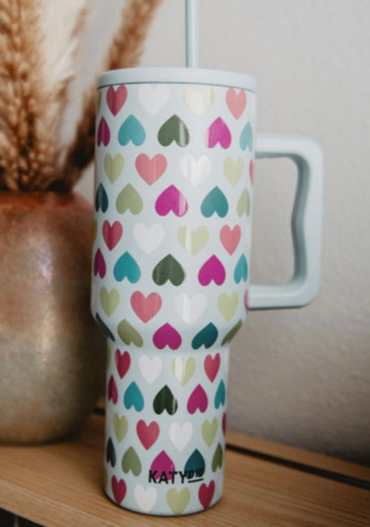 Colorful hearts Tumbler