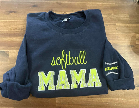 Embroidered sports sweatshirt